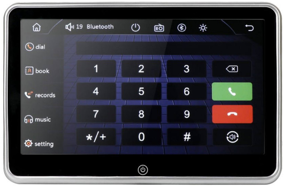 Taxi-Bus-Rücksitz-Fernsehen des Auto-1024x600 sortiert Android-Kopflehnen-Monitor-Noten-Anzeige aus